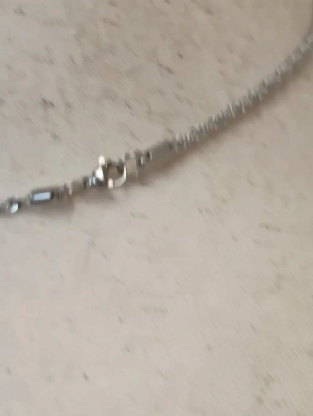 Silver Tone Rope Chain Choker Necklace Minimal Layering Short Chain
